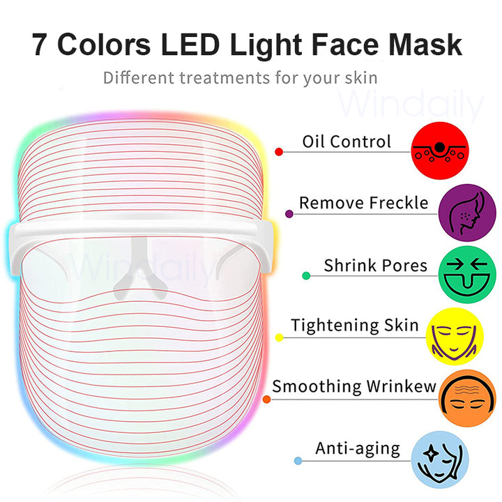 7-Color LED Face Mask - Professional Anti-Aging Treatment